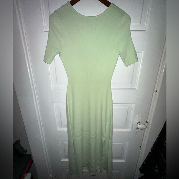 MAJE NWT Ribbed Tie Back Midi Dress Size Large - Picture 5 of 16